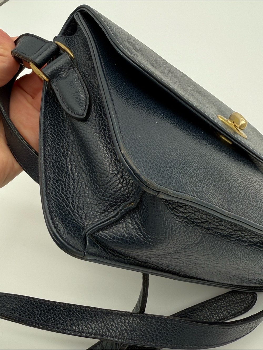 Coach 4400 Navy Leather Crossbody USA Made Classic Madison Spence Legacy Vintage - Picture 12 of 16